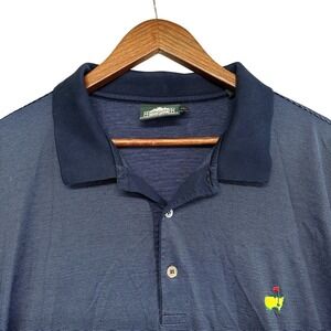 Masters Augusta National Golf Club Polo Shirt Mens Sz XXL Pinstripe Short Sleeve